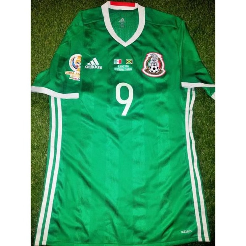 Raul Jimenez Mexico 2016 ADIZERO MATCH ISSUED Soccer Jersey M